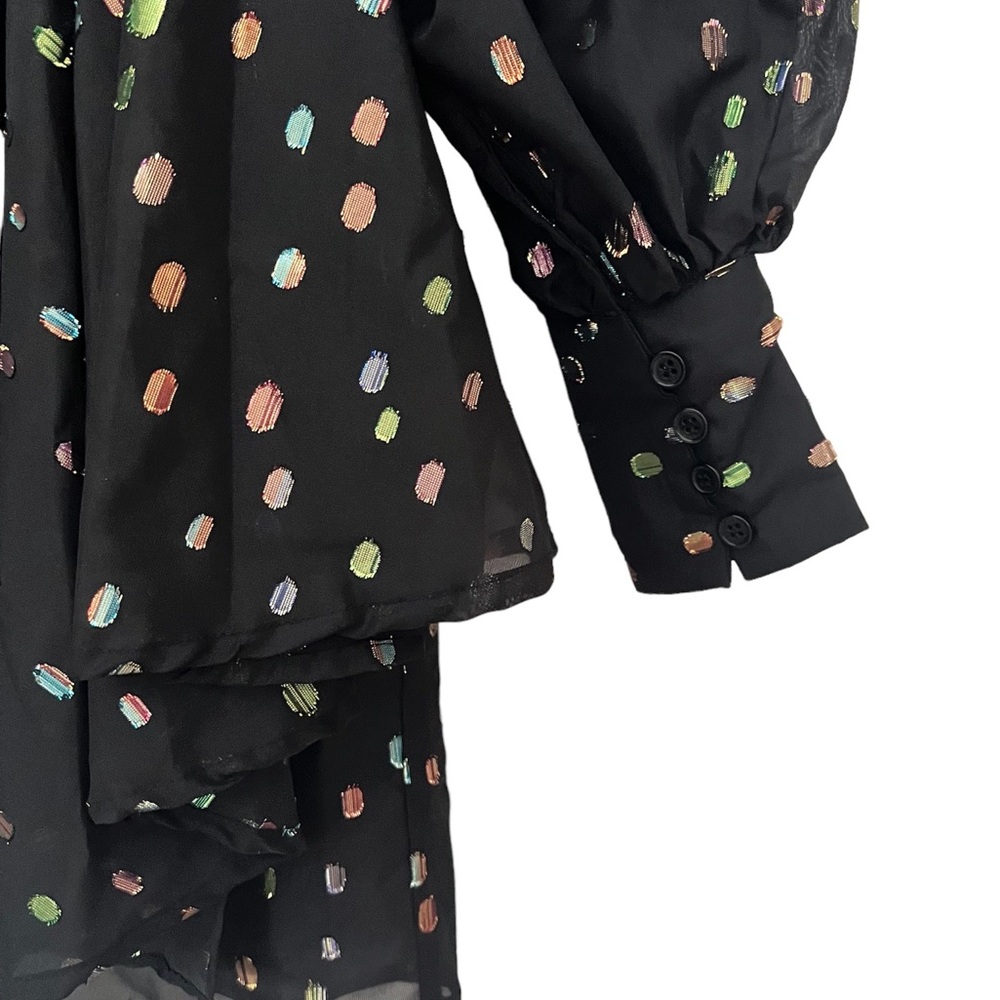 Yumi Kim All or Nothing Sheer Black & Polka Dot Mini Dress - Picture 8 of 8